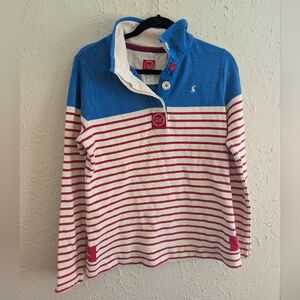 Joules Red & White Spirited Pullover Sweatshirt
